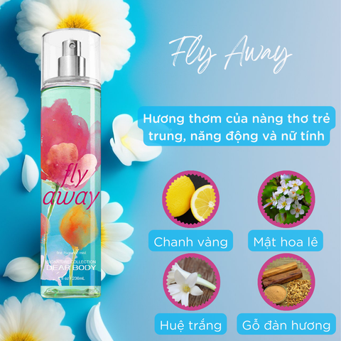  Xịt Thơm Toàn Thân Fly Away Fine Fragance Body Mist 236ml 