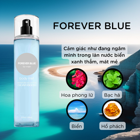  Xịt Thơm Toàn Thân Cho Nam Forever Blue For Men Fine Fragrane Body Mist 236ml 