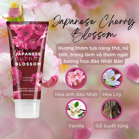  Kem Dưỡng Da Tay Nước Hoa Japanese Cherry Blossom Hand Lotion - Thơm Lâu Mềm Mịn 59ml 