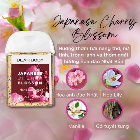  Gel Rửa Tay Khô Nước Hoa Japanese Cherry Blossom Hand Sanitizer  29ml 