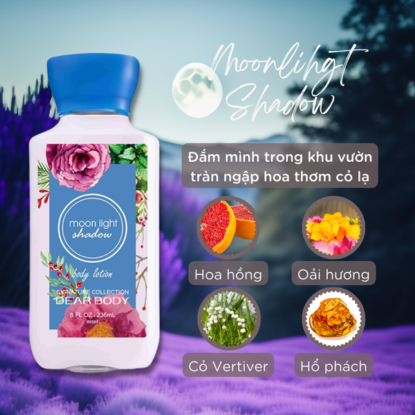  Sữa Dưỡng Thể Nước Hoa Moonlight Shadow Body Lotion - Thơm Lâu Mềm Mịn Da 236ml 