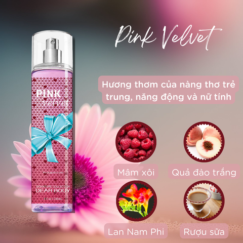  Xịt Thơm Toàn Thân Pink Velvet Fine Fragance Body Mist  236ml 