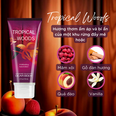  Kem Dưỡng Da Tay Nước Hoa Tropical Woods Hand Lotion - Thơm Lâu Mềm Mịn 59ml (Limited Edition) 