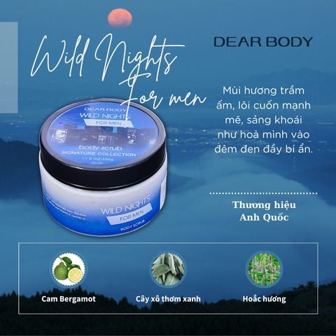  Tẩy Tế Bào Chết Toàn Thân Wild Nights For Men Body Scrub 350ml 