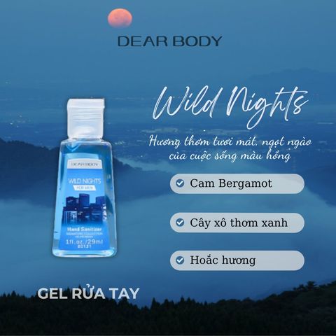  Gel Rửa Tay Khô Nước Hoa Wild NIght For Men Hand Sanitizer  29ml 