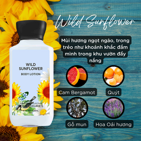  Sữa Dưỡng Thể Nước Hoa Wild Sunflower Body Lotion - Thơm Lâu Mềm Mịn Da 236ml (Limited Edition) 