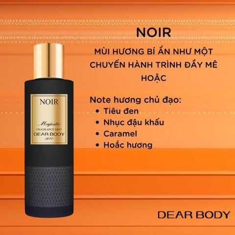  Xịt Thơm Toàn Thân Cho Nam Noir Majestic Fragrance Body Mist 270ml 