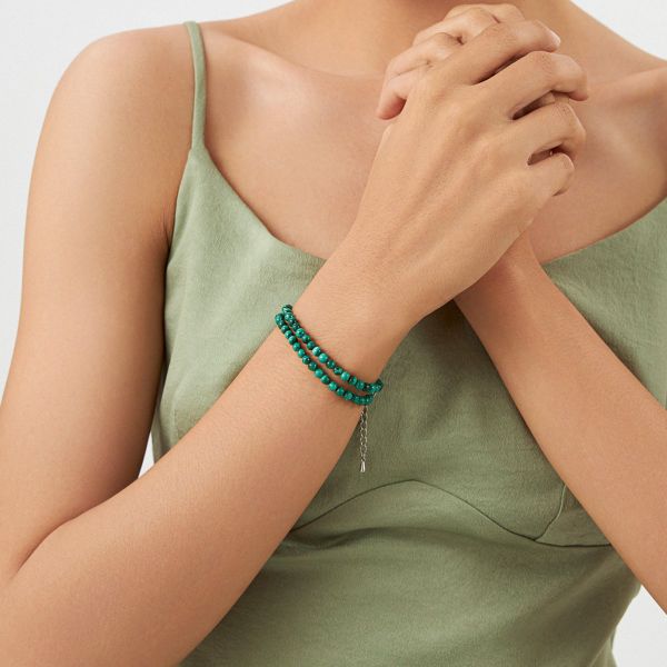  Vòng tay đá quý Khổng tước xanh lá: Cảm giác bình yên - mã VTNU34 