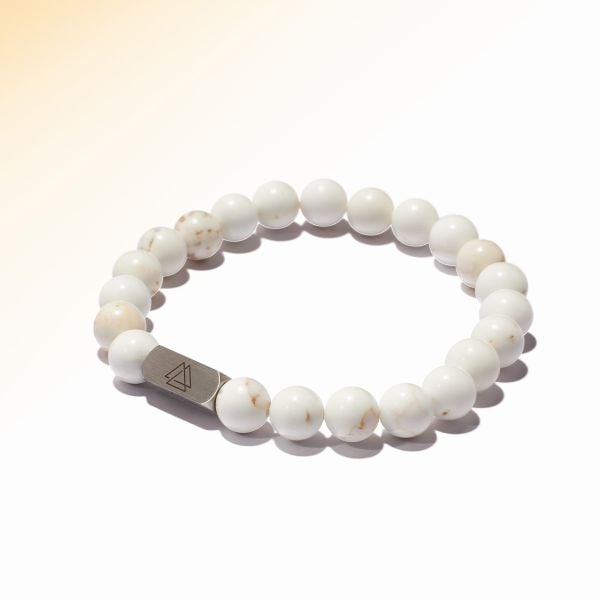  Vòng tay bạch tùng (Howlite): Độ lượng và thân thiện - mã VTN87 