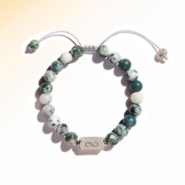 Vòng tay đá Tree Agate (Mã não vân cây): Thu hút thịnh vượng - mã VTN92 
