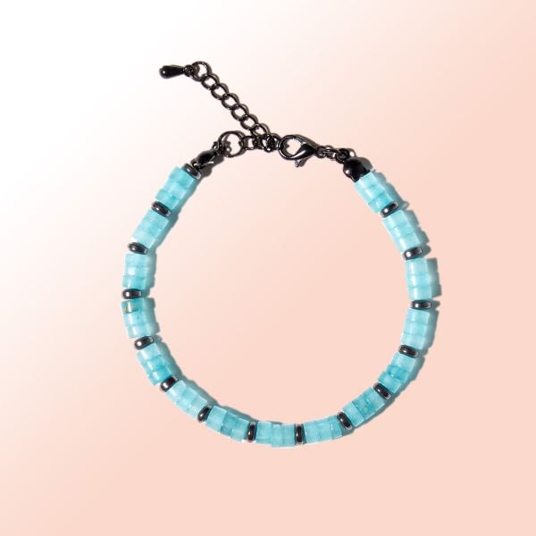  Vòng tay Amazonite xanh ngọc: Dịu dàng trong lành - mã VTNU64 