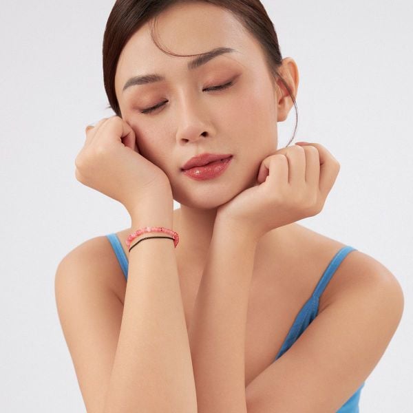  Vòng đá Thạch anh dâu tây hồng: Hào quang quyến rũ - mã VTNU69 