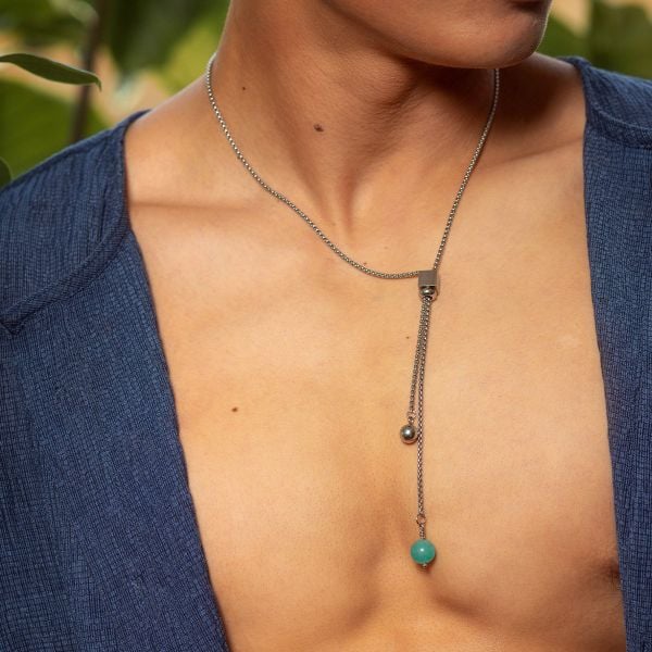  Dây chuyền hạt charm Amazonite: Năng lượng chữa lành - Mã DCN07 