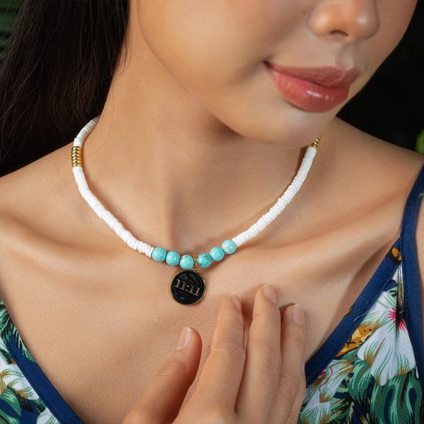  Dây chuyền nữ đá lam ngọc: Chỉ dấu điềm lành - Mã DCNU09 