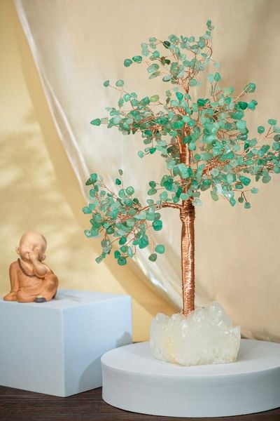  Lucky Tree đá Aventurine xanh: Thu hút sự giàu có, thịnh vượng 