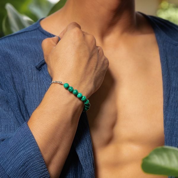  Vòng tay Malachite xanh lá: Củng cố sức mạnh tinh thần - Mã VTN06 
