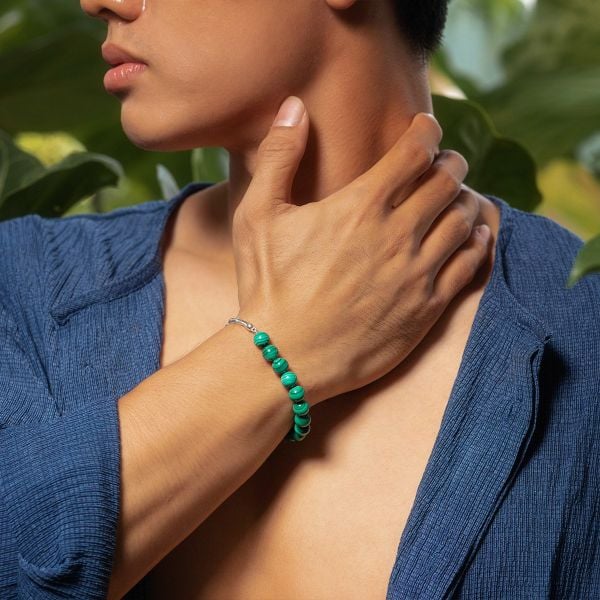  Vòng tay Malachite xanh lá: Củng cố sức mạnh tinh thần - Mã VTN06 