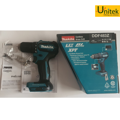 Máy khoan vặn vít dùng pin Makita DDF483 18V