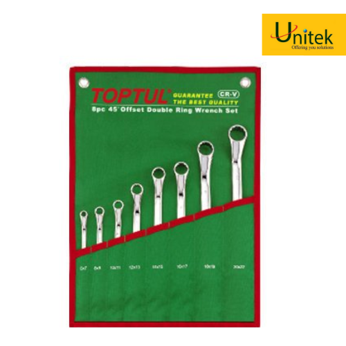 Bộ cờ lê 2 đầu vòng 45 độ 8 món Toptul GAAA0807