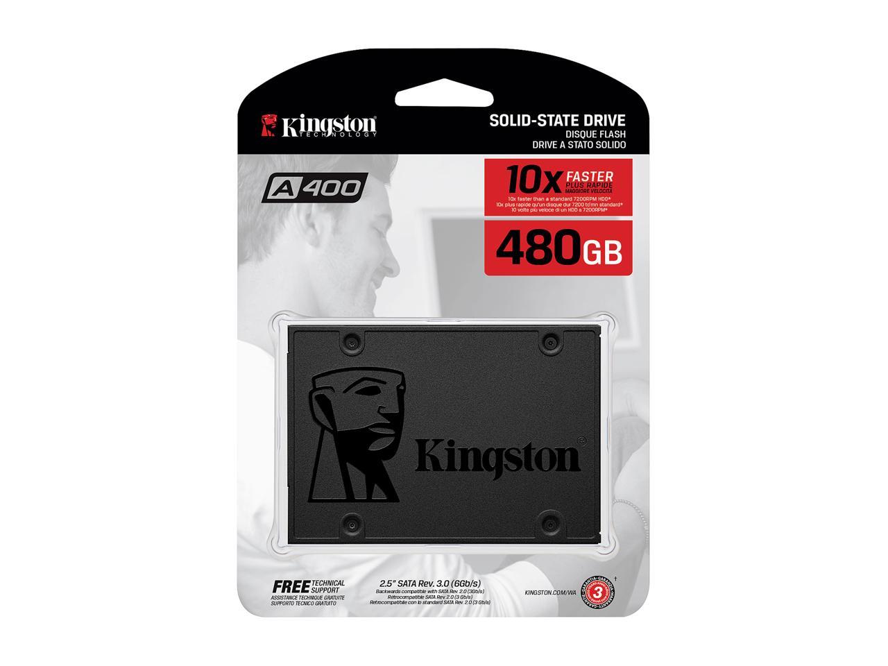 Ổ SSD Kingston SA400 480Gb (SATA3/ 2.5Inch/ 500MB/s/ 450MB/s)