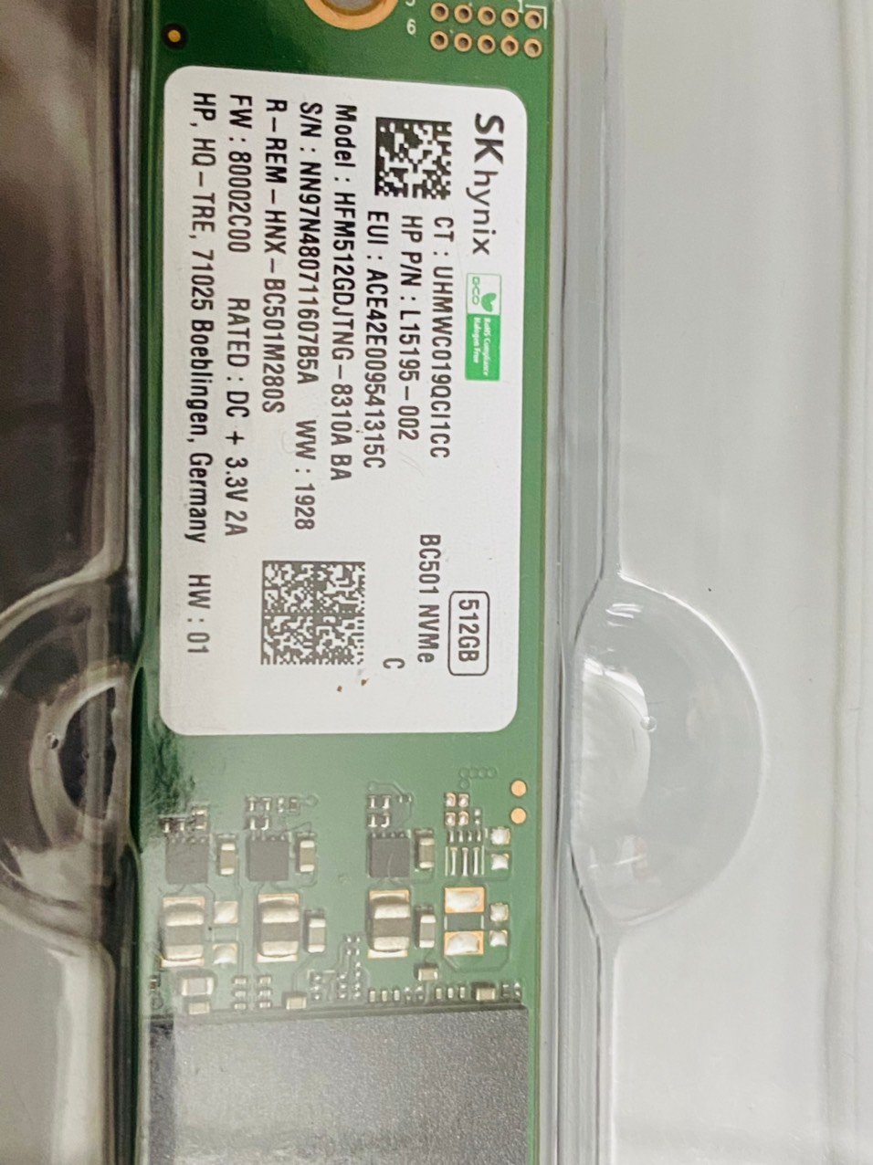 Ổ cứng SSD M2-PCIe 512GB SK Hynix BC501 NVMe – maytinhtrananh