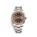 Đồng hồ Rolex Datejust 41 126331 Thép và Vàng hồng , mặt số nâu chocolate, cọc số kim cương, dây đeo oyster