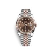 Đồng hồ Rolex Datejust 41 Mặt số nâu chocolate Cọc số kim cương Dây đeo jubilee mã ref 126331-0004