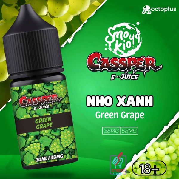 Tinh Dầu Smokio 49 Cassper Salt Green Grape - Nho Xanh Lạnh