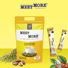 Bịch cà phê hòa tan vị đậu xanh Meet More (50 gói x 18g)