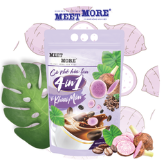 Bịch cà phê hòa tan vị khoai môn Meet More (50 gói x 18g)