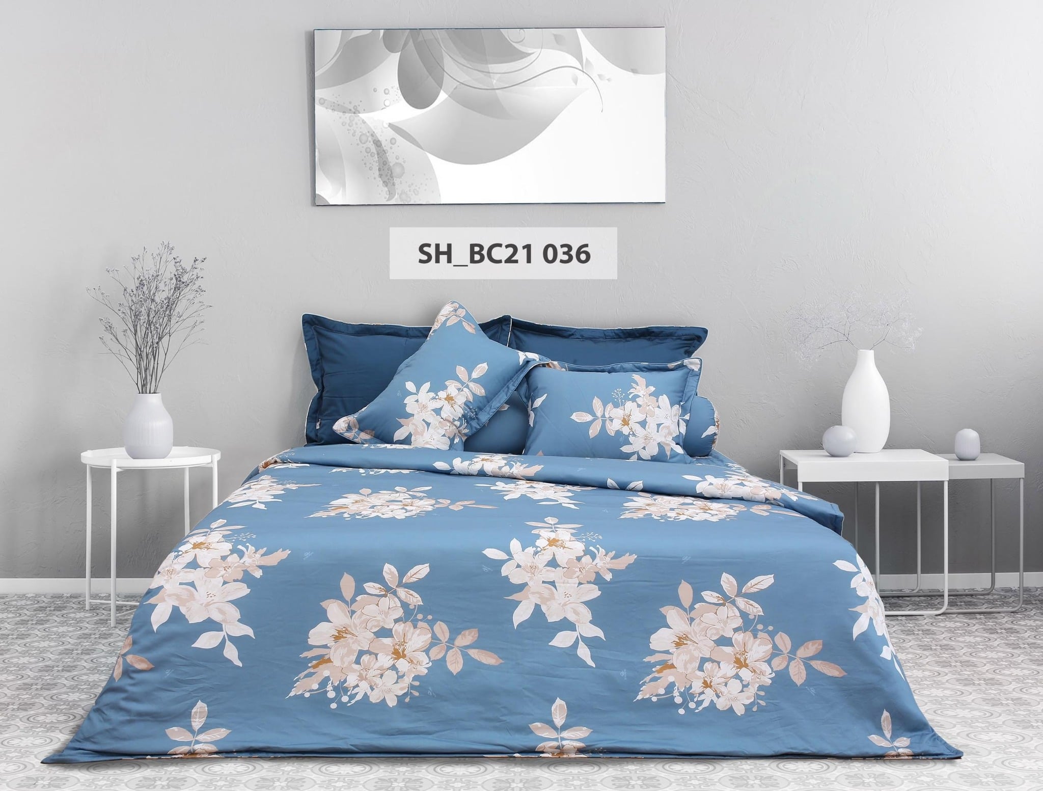 Bộ chăn ga gối cotton SH_BC21 036