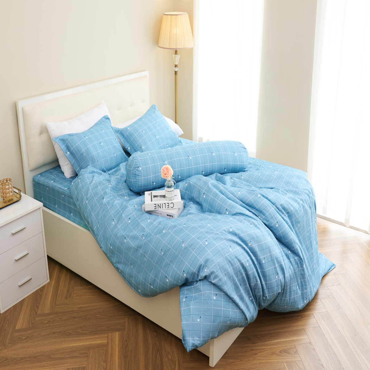 Bộ chăn ga gối cotton SH_BC24 107