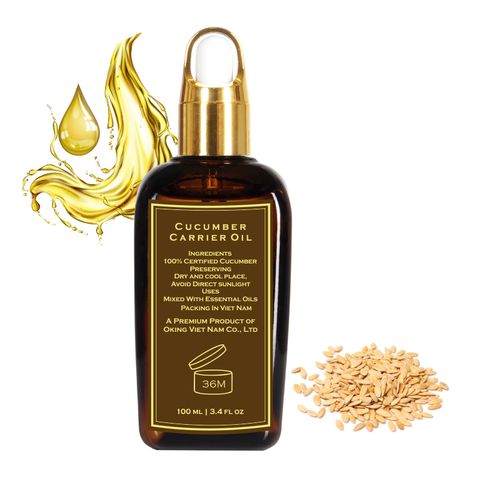 dầu hạt dưa leo nguyên chất chai 100ml mặt trước thương hiệu Oking