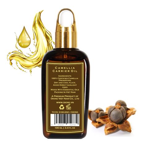 dầu hạt trà nguyên chất thương hiệu oking 100ml