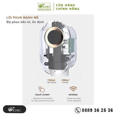 Máy khuếch tán tinh dầu OKS910 Bluetooth cắm điện dùng cho gia đình, cửa hàng, văn phòng 200m3 1