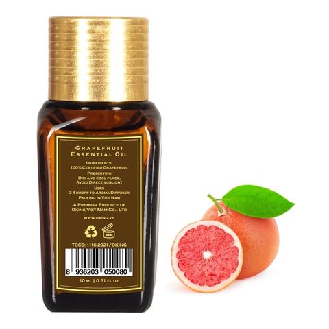 Tinh dầu Bưởi Hồng nguyên chất (Pink Grapefruit) 10ml