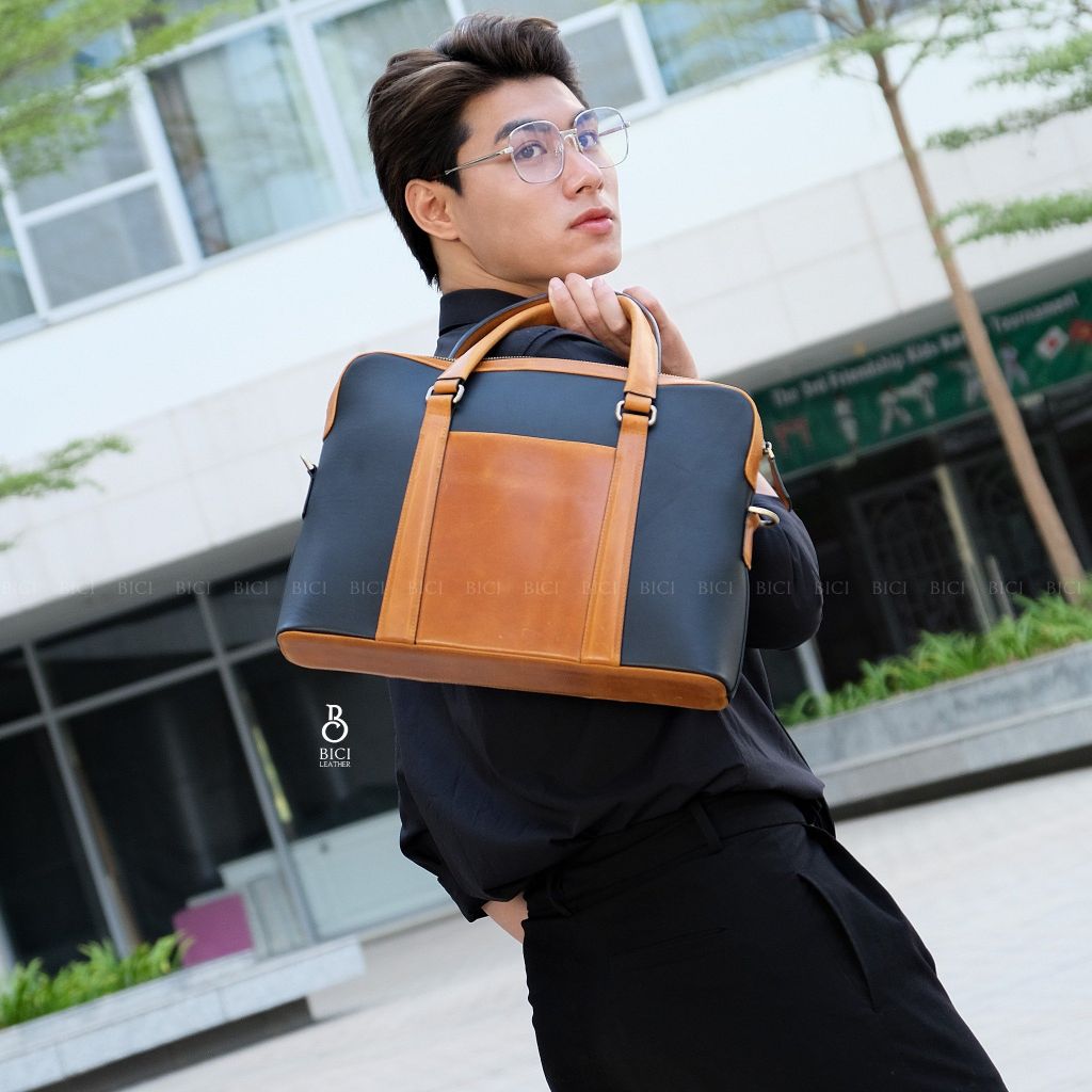 TÚI XÁCH LAPTOP 13 INCH SLIMI - ĐEN/NÂU