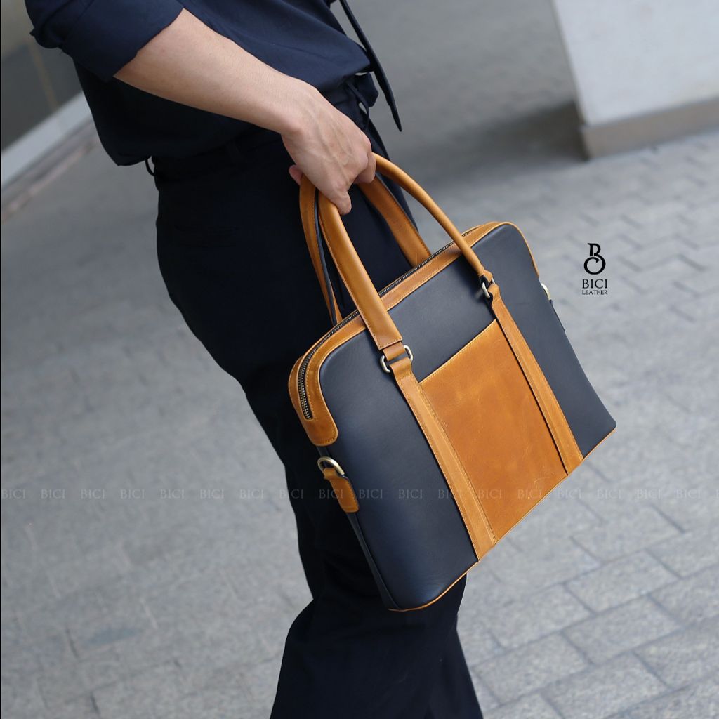 TÚI XÁCH LAPTOP 13 INCH SLIMI - ĐEN/NÂU