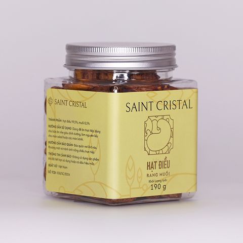  Hạt Điều Tươi Rang Củi Bình Phước Saint Cristal 190G 