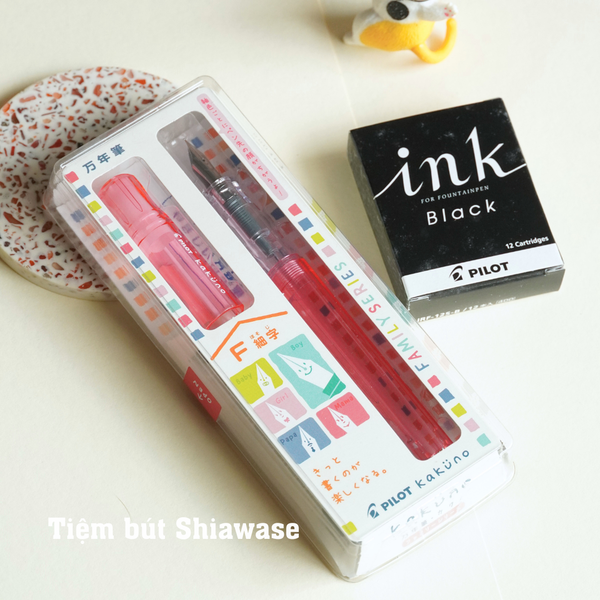  Bút Máy Pilot Kakuno Thân Neon - Nhiều Màu - Ngòi F, M 