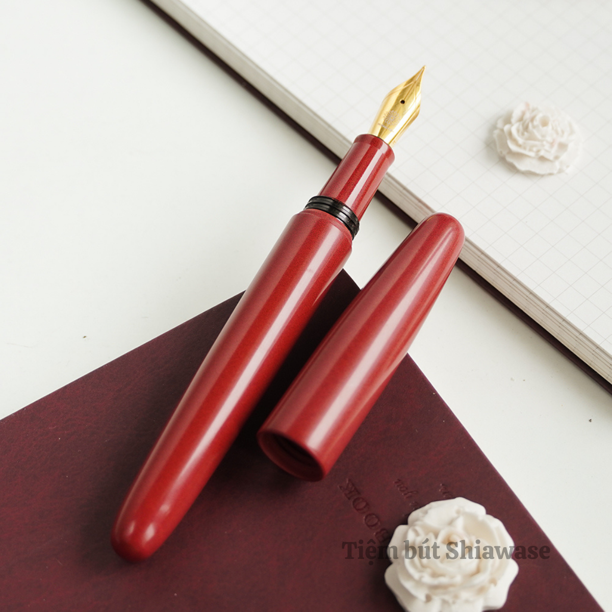  Bút Máy Wancher Dream Pen True Ebonite - Sand Red - Đỏ Đất 