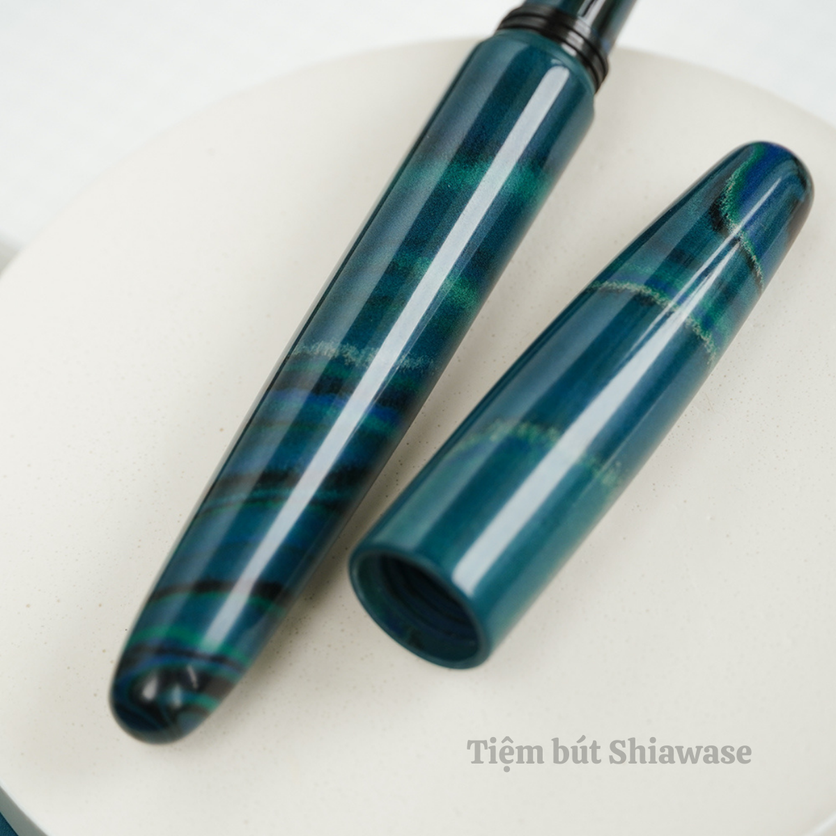  Bút Máy Wancher Dream Pen True Ebonite - Marble Green - Xanh Cẩm Thạch 