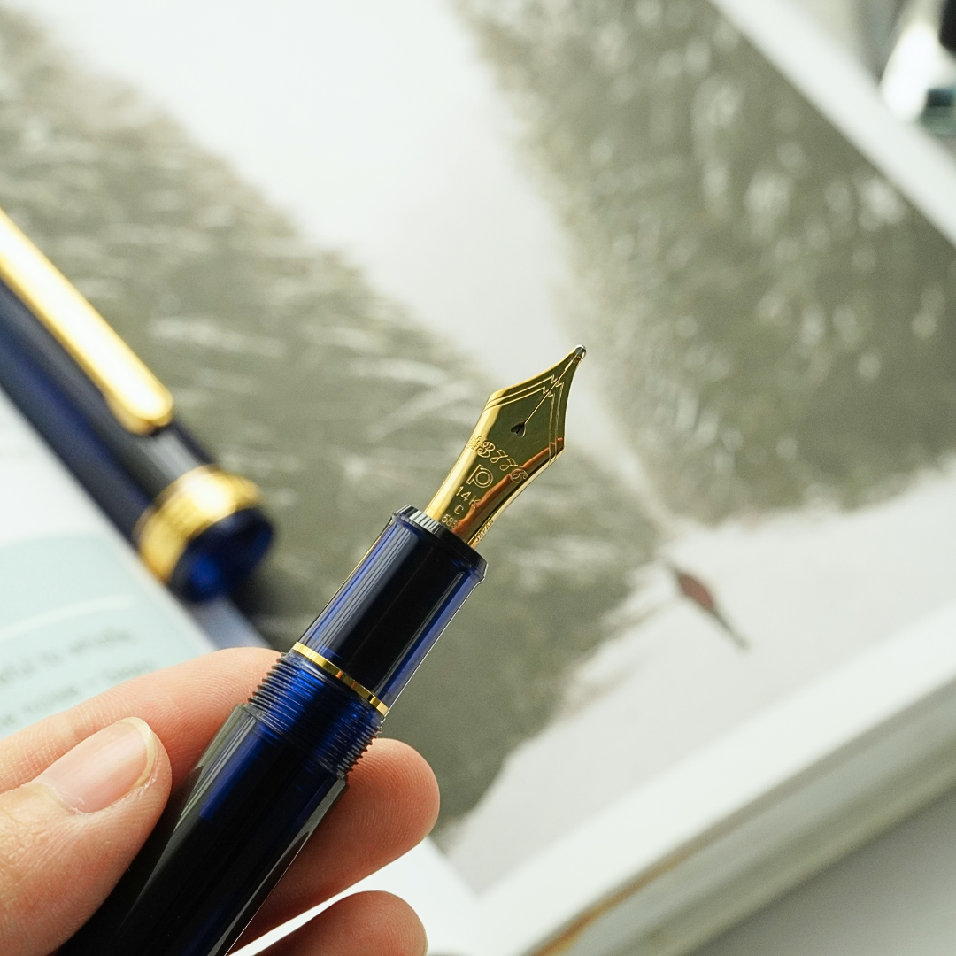  Bút Máy Platinum #3776 Century Slip & Seal 14K - Chartres Blue - Xanh Biển 