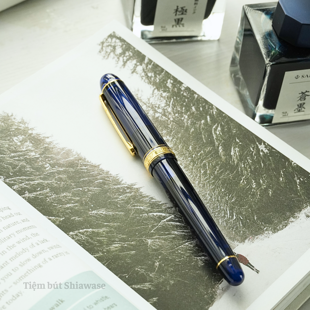  Bút Máy Platinum #3776 Century Slip & Seal 14K - Chartres Blue - Xanh Biển 