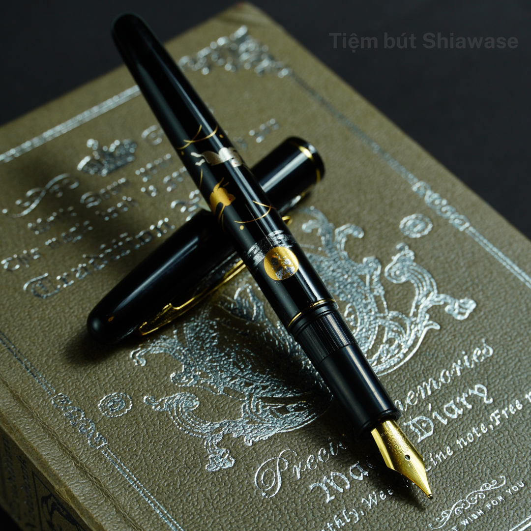  Bút Máy Wancher x Kuretake Kindai Makie Fountain Pen - Usagi - Black 