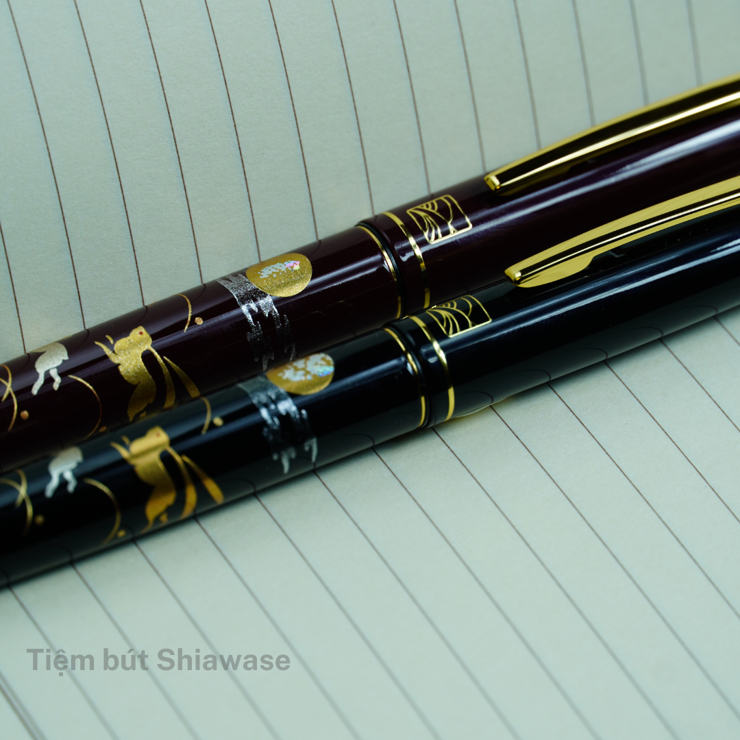  Bút Máy Wancher x Kuretake Kindai Makie Fountain Pen - Usagi - Black 