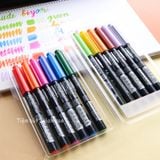  Bút Màu Calligraphy Kuretake Zig Fudebiyori Brush Pen - Set 12 Màu 