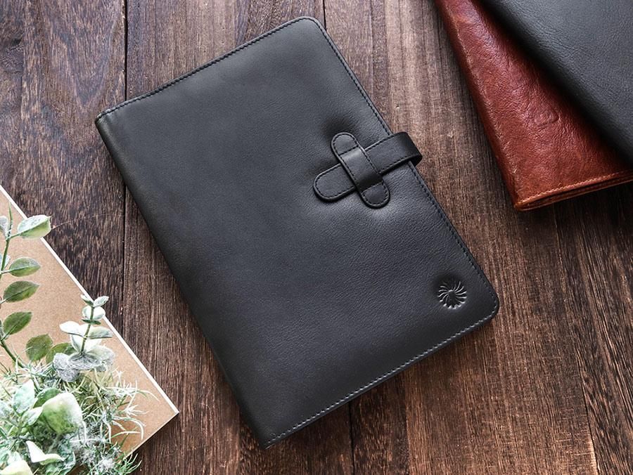  Bao Da Đựng Sổ & Bút Wancher Compact Leather Notebook Cover A5 - Black 