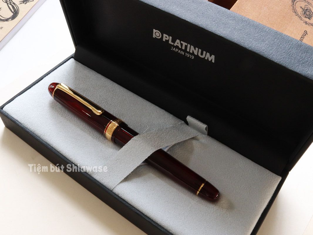  Bút Máy Platinum #3776 Century Slip & Seal 14K - Bourgogne - Đỏ Tía 