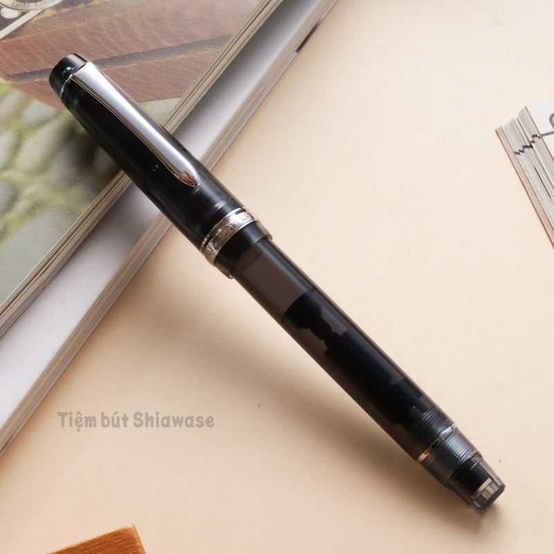  Bút Máy Pilot Custom Heritage 92 - Black Transparent - Đen Trong Suốt 